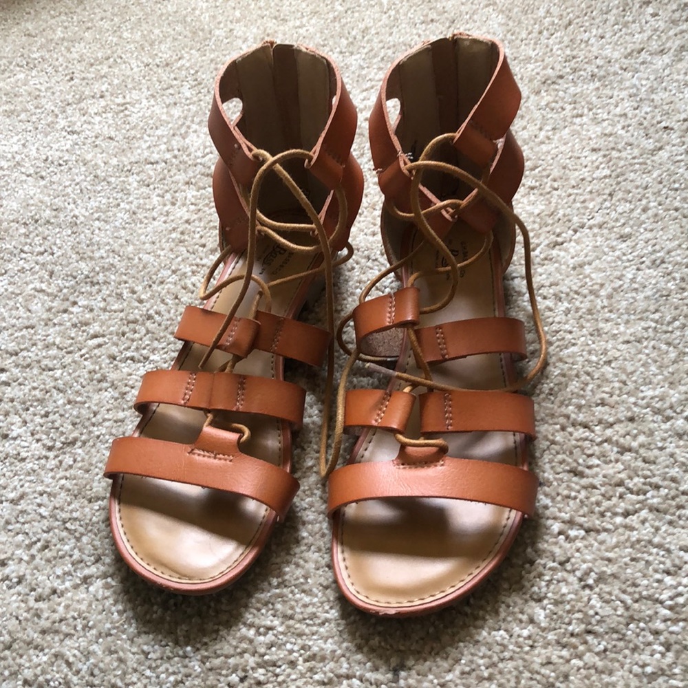 bohemian lace up sandals